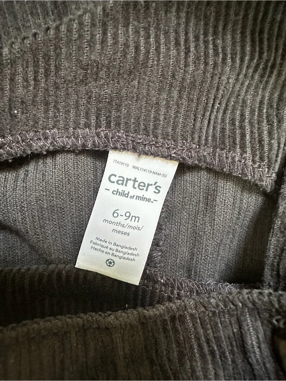 Carter's Navy Blue Corduroy Baby Overalls